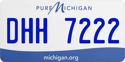 MI license plate DHH7222