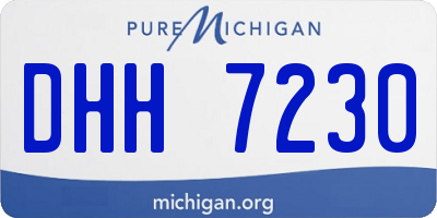 MI license plate DHH7230