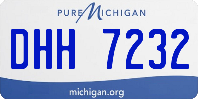 MI license plate DHH7232