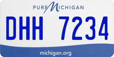 MI license plate DHH7234