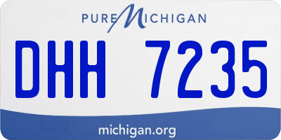 MI license plate DHH7235