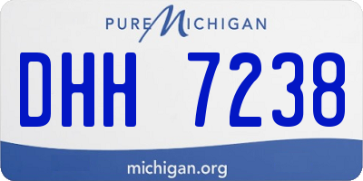 MI license plate DHH7238