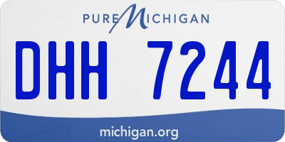 MI license plate DHH7244
