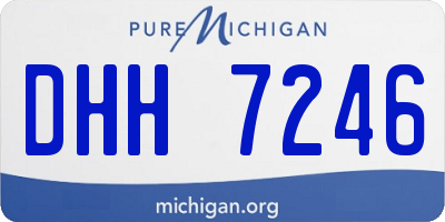MI license plate DHH7246