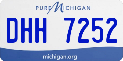 MI license plate DHH7252