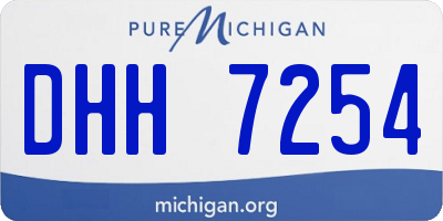 MI license plate DHH7254