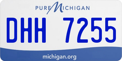 MI license plate DHH7255
