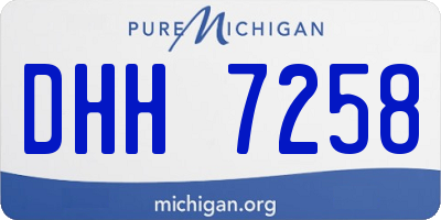 MI license plate DHH7258