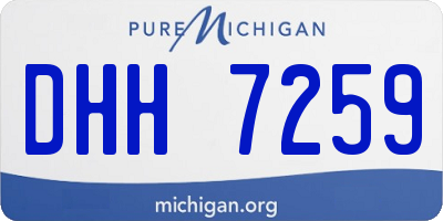 MI license plate DHH7259