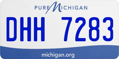 MI license plate DHH7283
