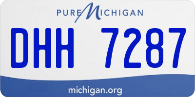 MI license plate DHH7287