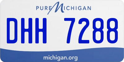 MI license plate DHH7288