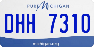 MI license plate DHH7310