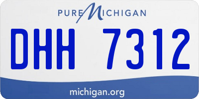 MI license plate DHH7312