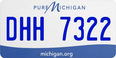 MI license plate DHH7322