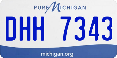 MI license plate DHH7343