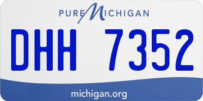 MI license plate DHH7352