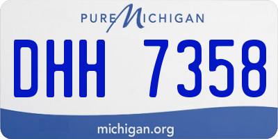 MI license plate DHH7358