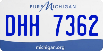 MI license plate DHH7362