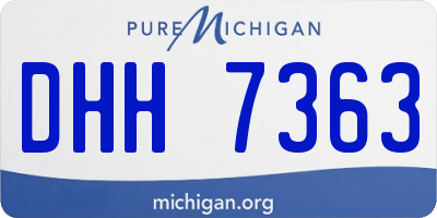 MI license plate DHH7363