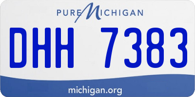 MI license plate DHH7383