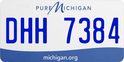 MI license plate DHH7384