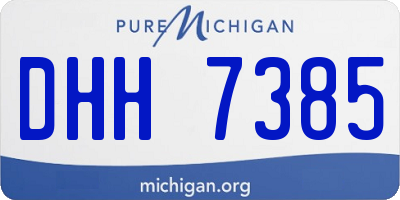 MI license plate DHH7385