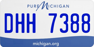 MI license plate DHH7388