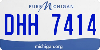 MI license plate DHH7414