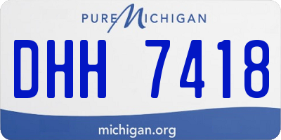 MI license plate DHH7418