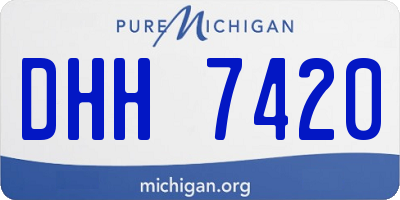 MI license plate DHH7420