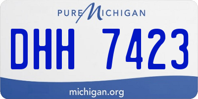 MI license plate DHH7423