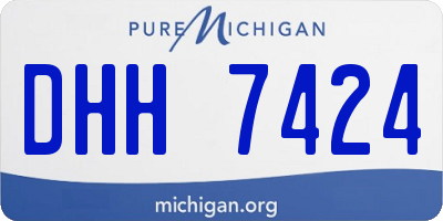 MI license plate DHH7424