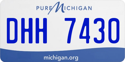 MI license plate DHH7430