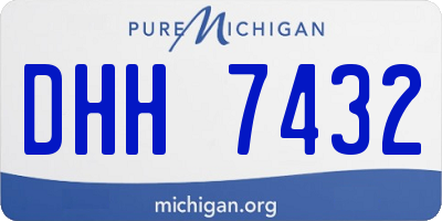 MI license plate DHH7432