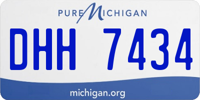 MI license plate DHH7434