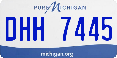 MI license plate DHH7445
