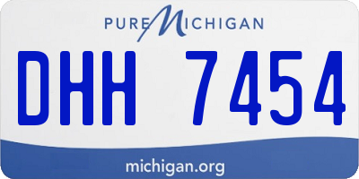 MI license plate DHH7454