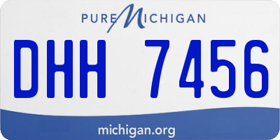 MI license plate DHH7456