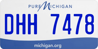 MI license plate DHH7478