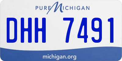 MI license plate DHH7491