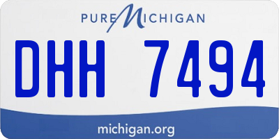 MI license plate DHH7494