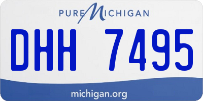 MI license plate DHH7495