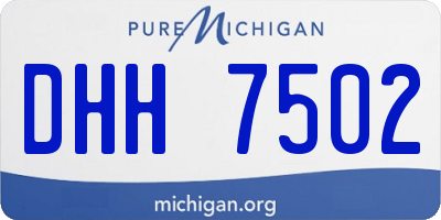 MI license plate DHH7502