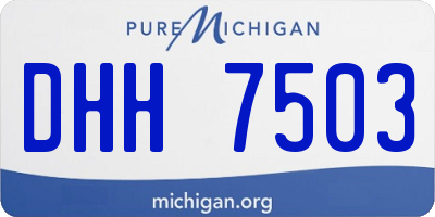 MI license plate DHH7503