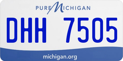 MI license plate DHH7505