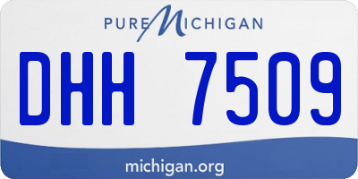 MI license plate DHH7509