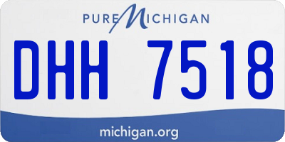 MI license plate DHH7518