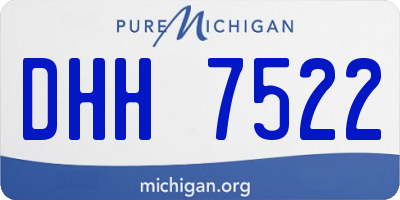 MI license plate DHH7522