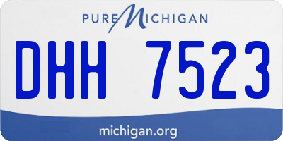 MI license plate DHH7523